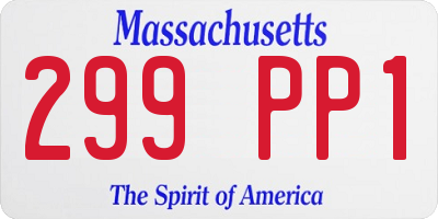 MA license plate 299PP1
