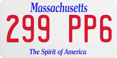 MA license plate 299PP6