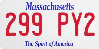 MA license plate 299PY2