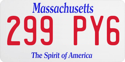 MA license plate 299PY6