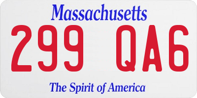 MA license plate 299QA6