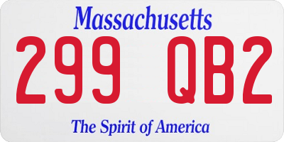 MA license plate 299QB2