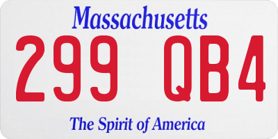 MA license plate 299QB4