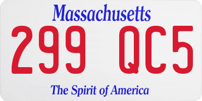 MA license plate 299QC5