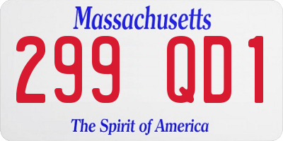 MA license plate 299QD1