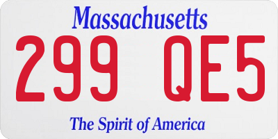 MA license plate 299QE5
