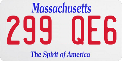 MA license plate 299QE6
