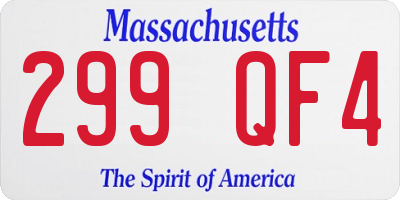 MA license plate 299QF4
