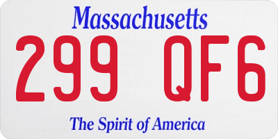 MA license plate 299QF6
