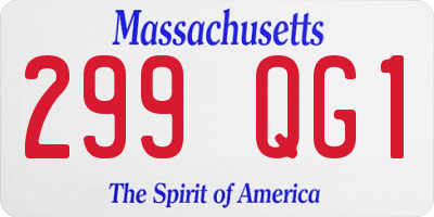 MA license plate 299QG1