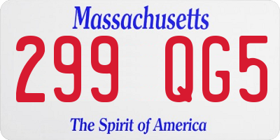 MA license plate 299QG5