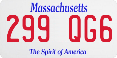 MA license plate 299QG6