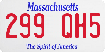 MA license plate 299QH5