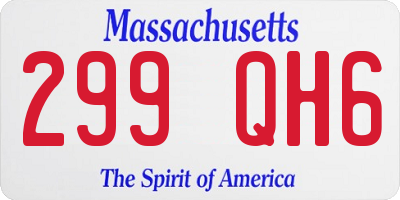 MA license plate 299QH6