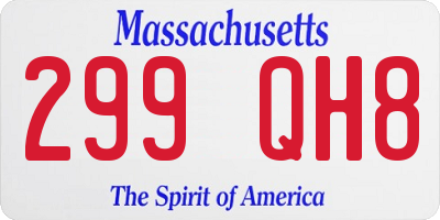MA license plate 299QH8