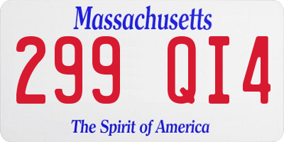 MA license plate 299QI4