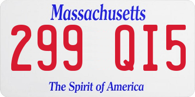 MA license plate 299QI5