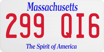 MA license plate 299QI6