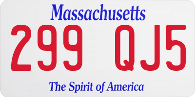 MA license plate 299QJ5
