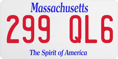 MA license plate 299QL6