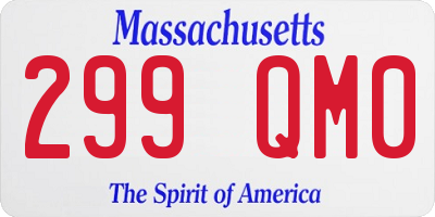 MA license plate 299QM0