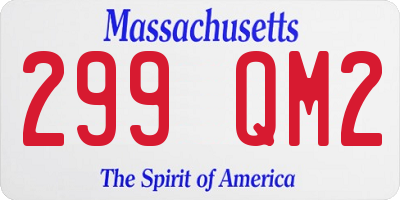 MA license plate 299QM2