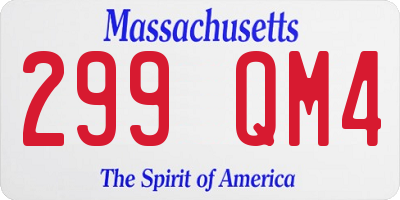 MA license plate 299QM4