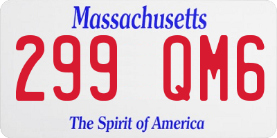 MA license plate 299QM6