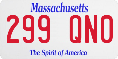 MA license plate 299QN0