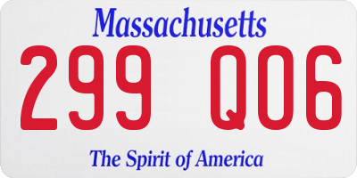 MA license plate 299QO6