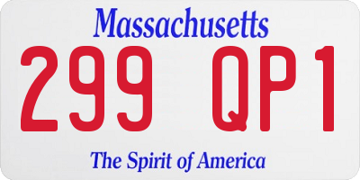MA license plate 299QP1