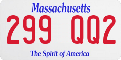 MA license plate 299QQ2