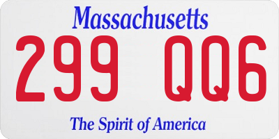 MA license plate 299QQ6
