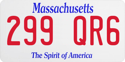 MA license plate 299QR6