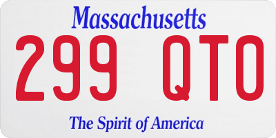 MA license plate 299QT0