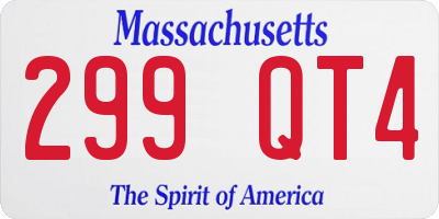 MA license plate 299QT4