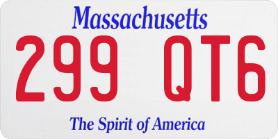 MA license plate 299QT6