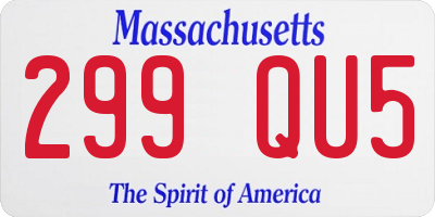 MA license plate 299QU5