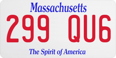 MA license plate 299QU6