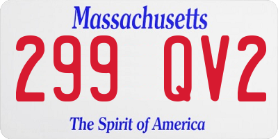 MA license plate 299QV2