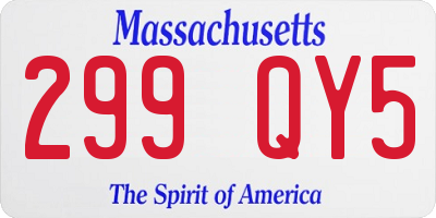 MA license plate 299QY5