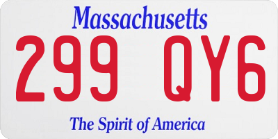 MA license plate 299QY6
