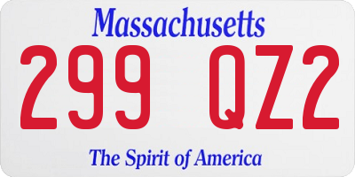 MA license plate 299QZ2