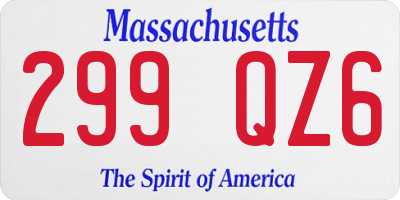 MA license plate 299QZ6