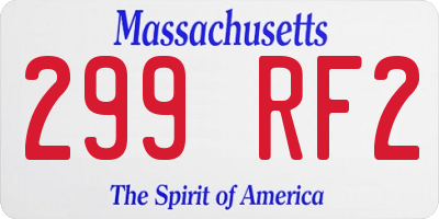 MA license plate 299RF2