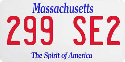 MA license plate 299SE2