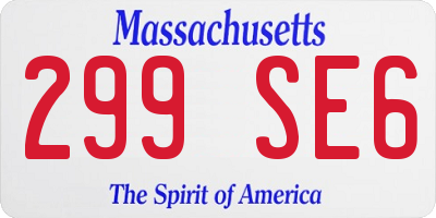 MA license plate 299SE6