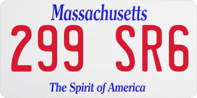 MA license plate 299SR6