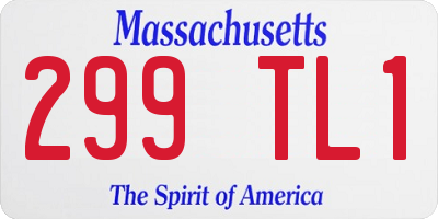 MA license plate 299TL1