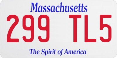 MA license plate 299TL5
